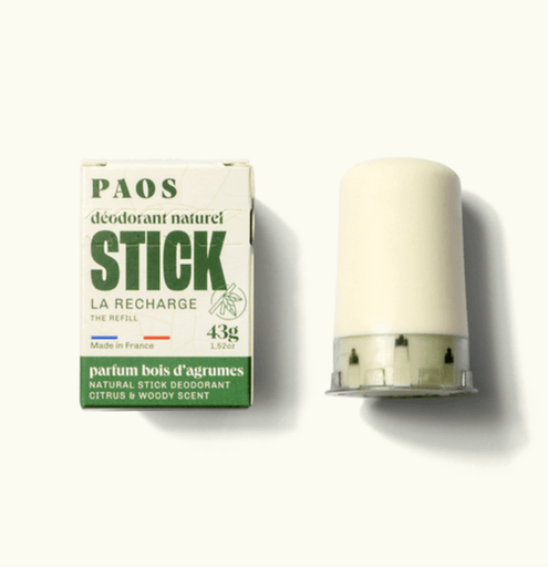 [4PS00064] PAOS - Recharge déodorant stick - Bois d'agrumes - 43g